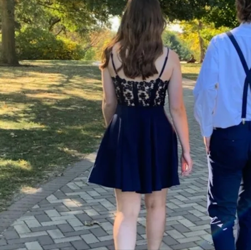 Navy blue hoco dress